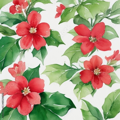 christmas flowers background photo