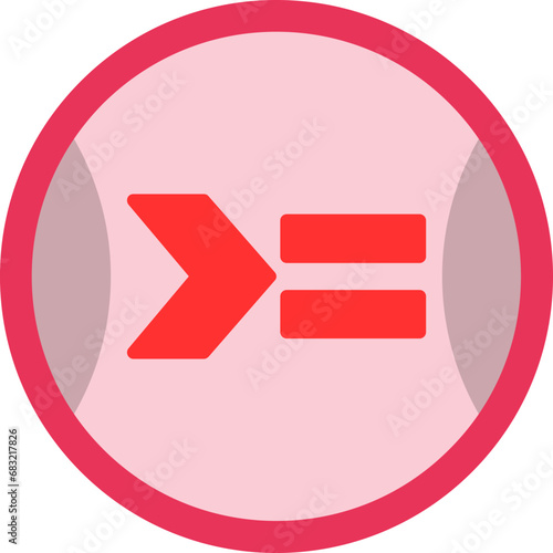 Greater Than Or Equal To Icon