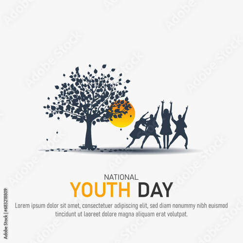 Youth Day is a global observance held annually to recognize the important role and contributions of young people in society. photo