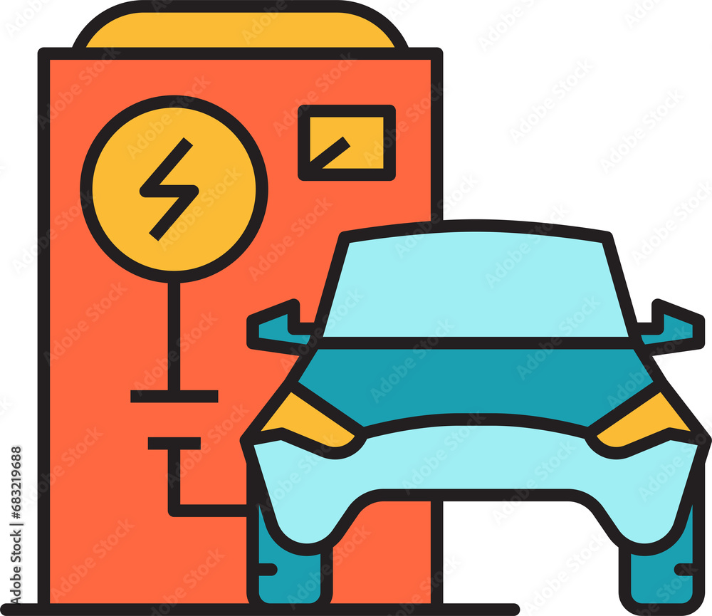 Electric Charging Station Icon
