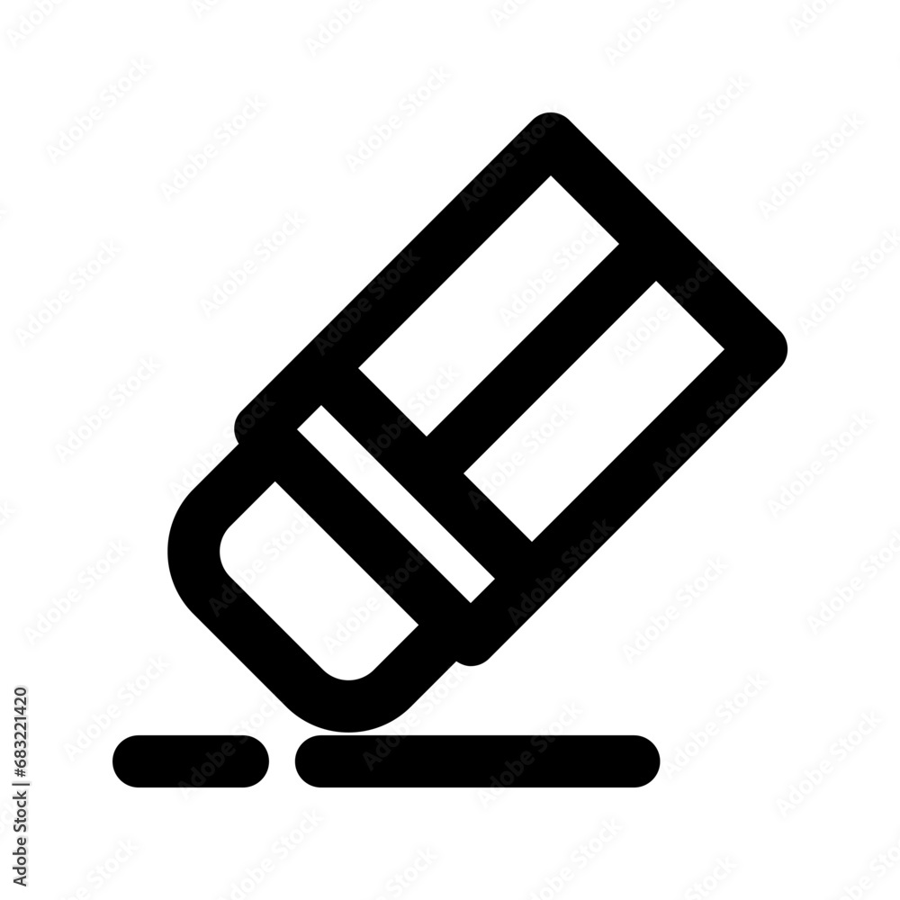 Eraser Icon Vector. Flat Outline Eraser Icon Design. Vector Illustration. Eraser Icon Vector. Flat Outline Eraser Icon Design. Vector Illustration.