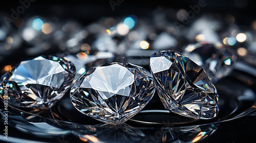 Gemstones, close-up diamonds