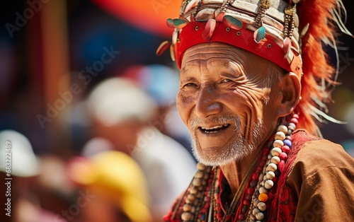 Elderly Man Cultural Finery