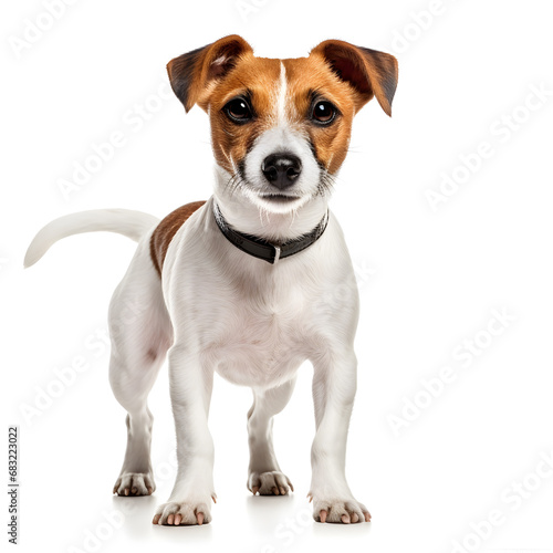 Jack Russell Terrier Dog Isolated on White Background - Generative AI © MrGeoff