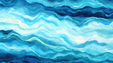 ocean water wave copy space for text. Isolated blue, teal, turquoise happy cartoon wave for pool party or ocean beach travel. Web banner, backdrop, background graphic	
