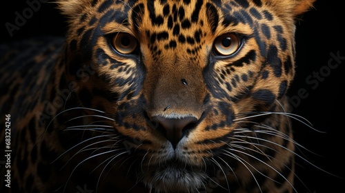 Jaguar portrait on a dark background © Mike