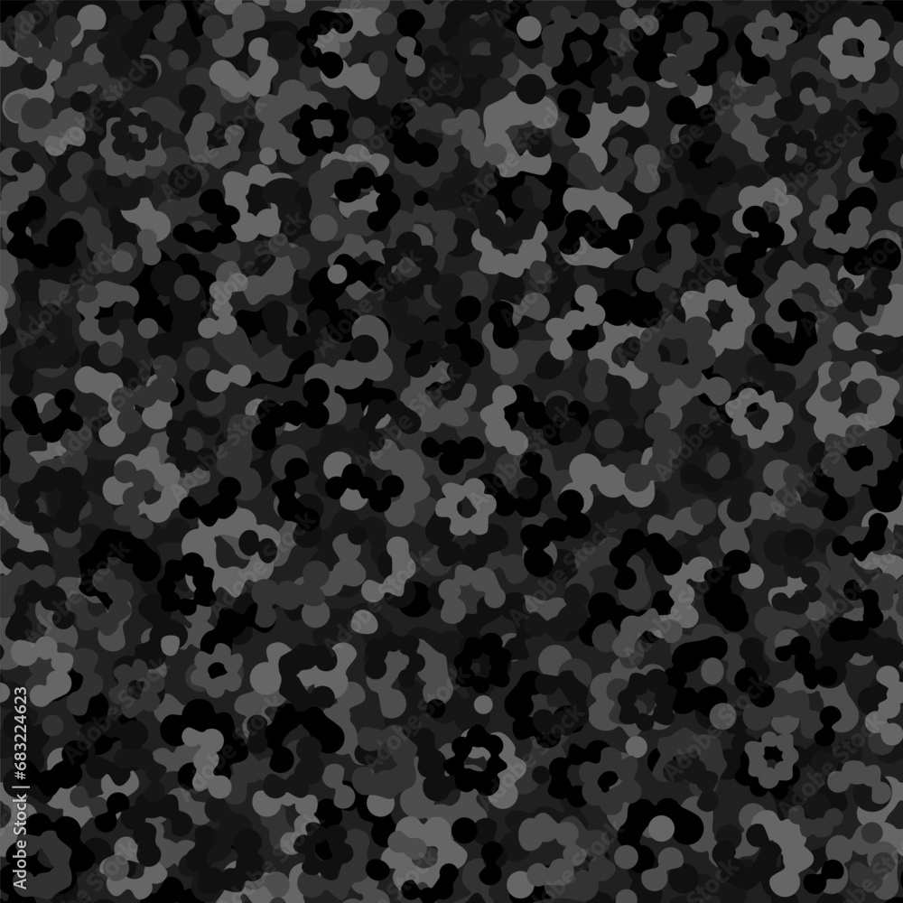 Dark monochrome seamless leopard, ocelot or wild cat fur pattern print Dark monochrome seamless leopard, ocelot or wild cat fur pattern print