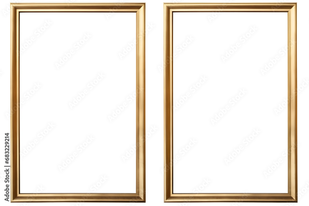 contemporary brass frame with glass on both sides for photos, flat