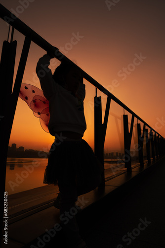 The Romantic Sunset of Xinglong Lake in Tianfu New Area, Chengdu