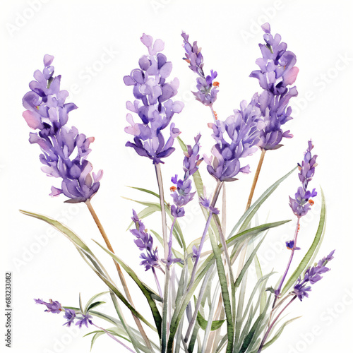 Lavender isolated on white background