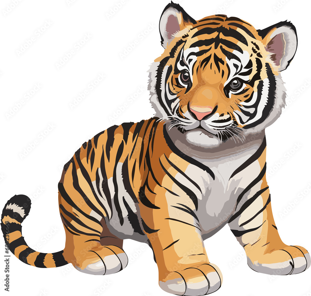 Obraz premium a baby tiger, Generative AI