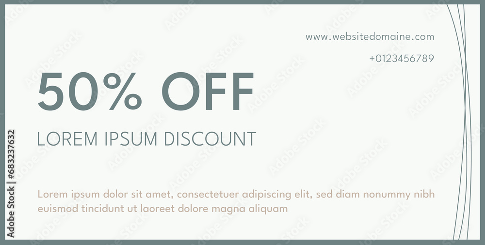 Minimalistic discount voucher template Minimalistic discount voucher template