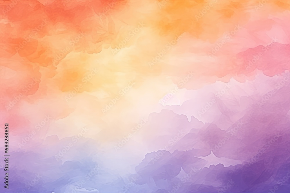 Abstract watercolor background sunset sky orange purple  abstract background with clouds