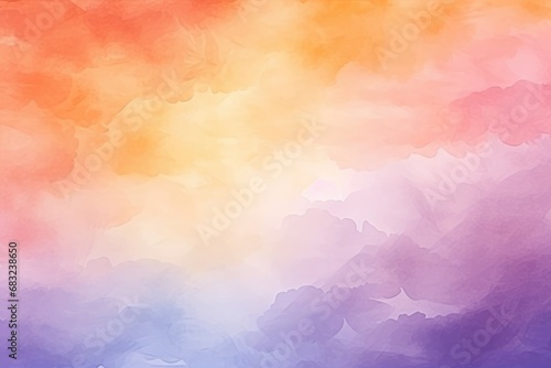 Abstract watercolor background sunset sky orange purple  abstract background with clouds © Eyepain