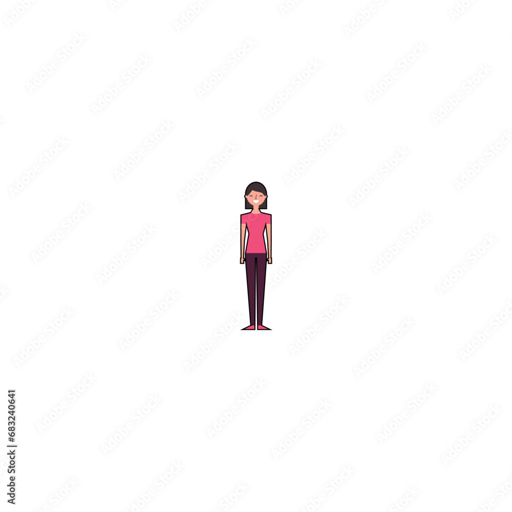 set of people's poses in a standing style business set of people's poses in a standing style business