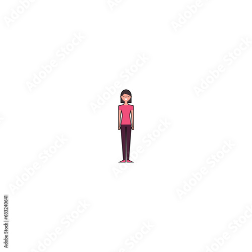 set of people's poses in a standing style business © LW