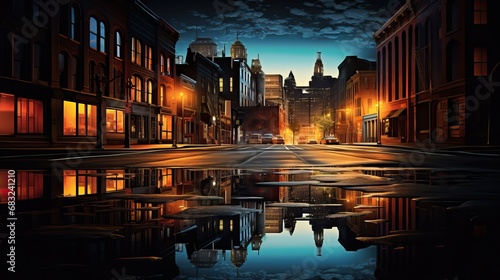 Night City Street Reflections After Rain © Nick Alias