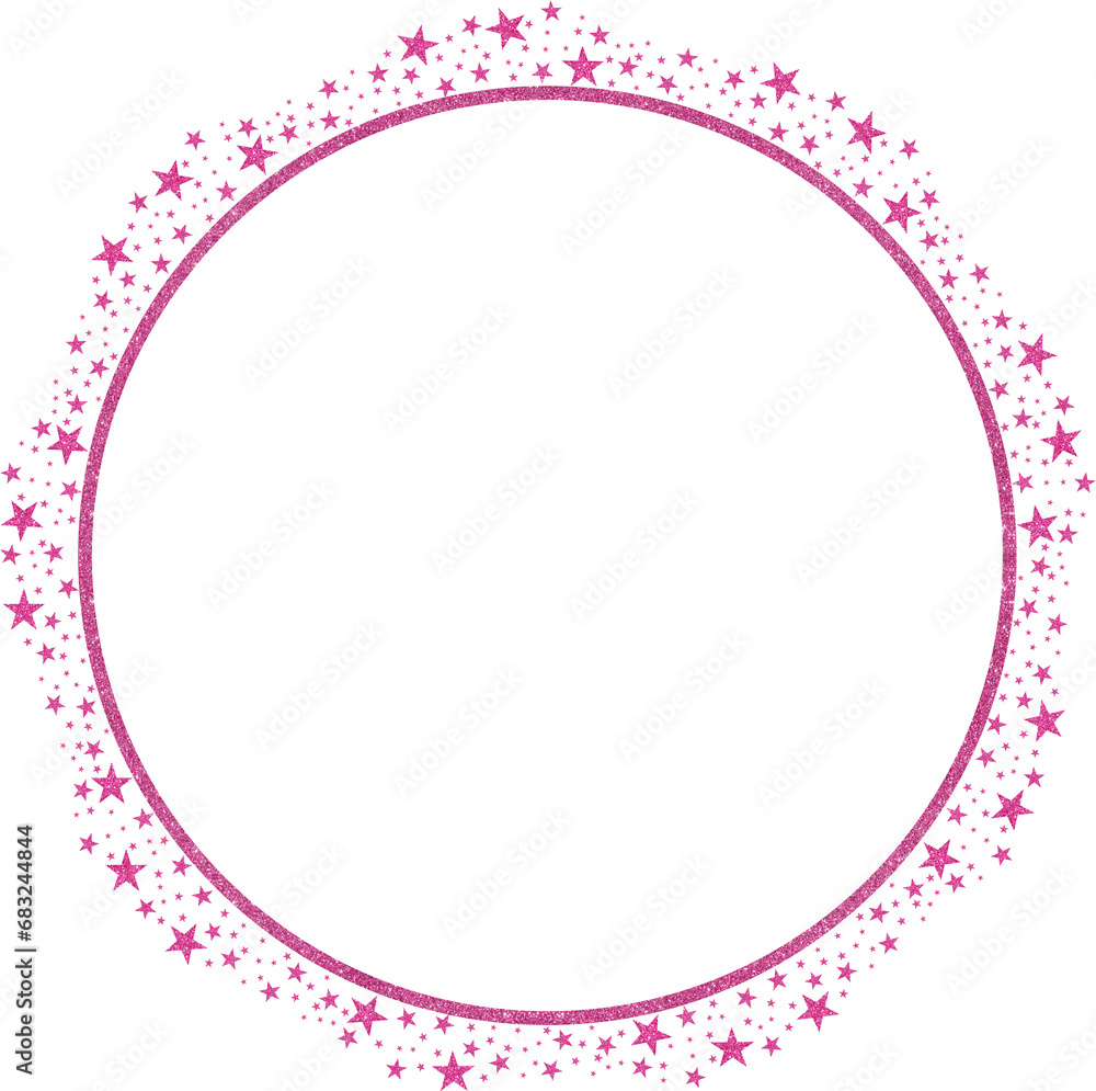 Bright Pink Circle Frame with pink Sparkle Glitter Stars clipart icon design 2 Bright Pink Circle Frame with pink Sparkle Glitter Stars clipart icon design 2