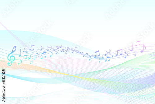 音楽の流れるイメージ パステル