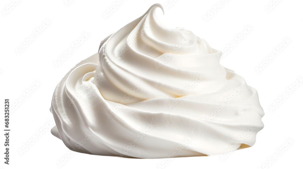 Whipped White cream isolated in white background. Whipped White cream isolated in white background.