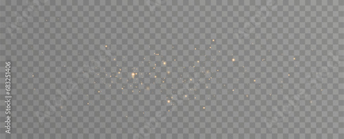 Golden sequins glow with many lights. Glittering dust. Luxurious background of golden particles.