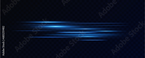 Vector illustration of a blue color. Light effect. Abstract laser beams of light. Chaotic neon rays of light