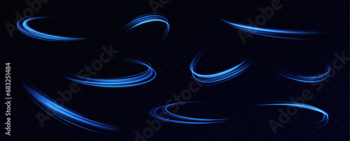 Neon speed lines. Dynamic light motion traces. Light trace wave, trace line.Futuristic neon light lines. Light movement effect, Neon speed lines.