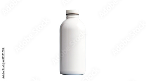 White pills bottle in white transparent background.