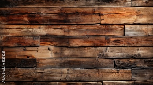 Rustic Wooden Plank Wall with Three-Dimensional Effect