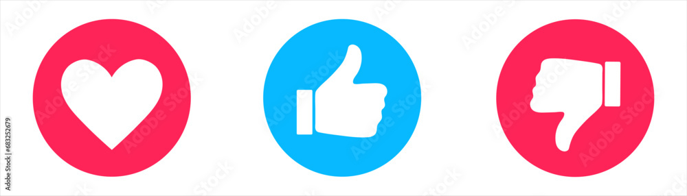 Thumbs up on a blue background vector round Thumbs up on a blue background vector round