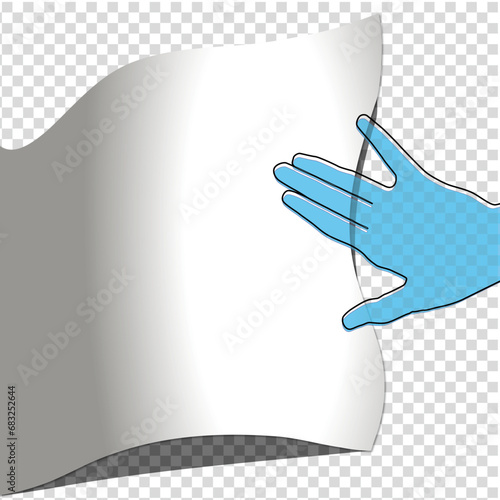 Vorlage Platzierung Papierwelle