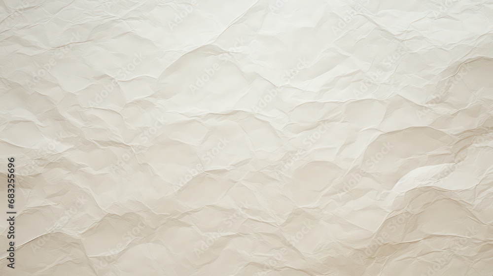 Obraz premium crumpled paper background texture, white paper texture, white paper background, generative AI
