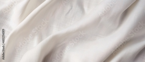 Fabric backdrop White linen canvas. Fabric backdrop crumpled natural cotton fabric photo