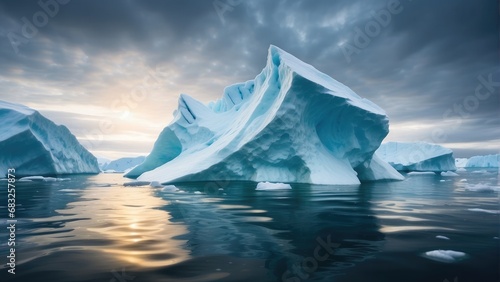 iceberg in arctic polar regions landscape photo  photo