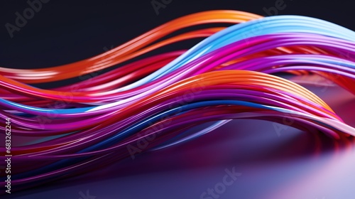 Abstract energy flow in colourful lines.
