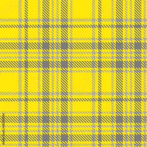 Yellow Grey Tartan Plaid Pattern Seamless. Check fabric texture for flannel shirt, skirt, blanket
