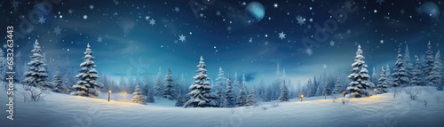 Panoramic christmas concept background © Farnaces