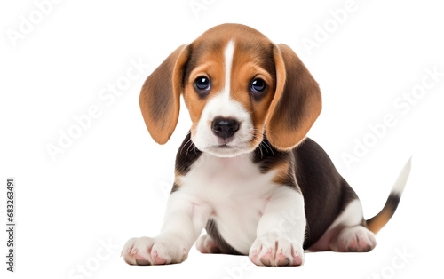 Stunning Beagle Puppy with Floppy Ears Dog Isolated on Transparent Background PNG. © Faizan