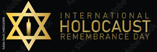 International Holocaust Remembrance Day vector. Star of David . January 27. Important day