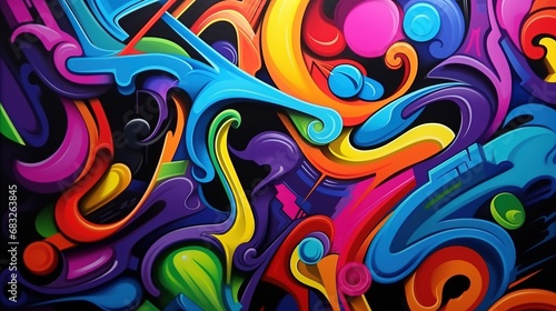 Vibrant Graffiti Paint Splash: Desktop & Mobile Wallpaper Background. © Danyilo