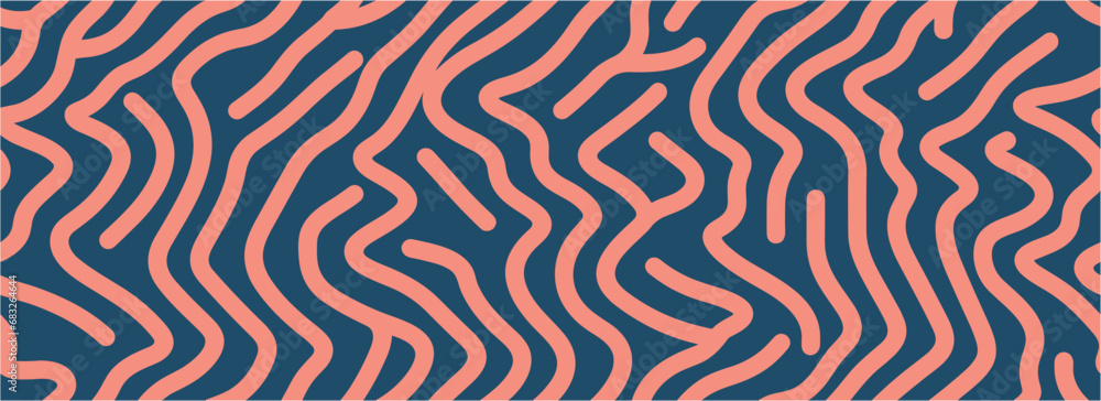 Wave Lines Pattern Abstract Background. Retro styled wavy wallpaper design. Vector illustration. Abstract trendy liquid background design. Seamless. Wave Lines Pattern Abstract Background. Retro styled wavy wallpaper design. Vector illustration. Abstract trendy liquid background design. Seamless.