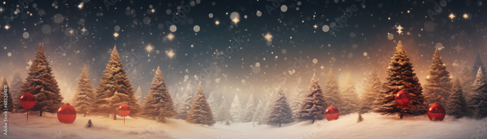 Panoramic christmas concept background