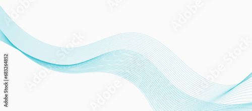 Abstract vector background with smooth color wave. Smoke wavy lines. Vector blue waves background