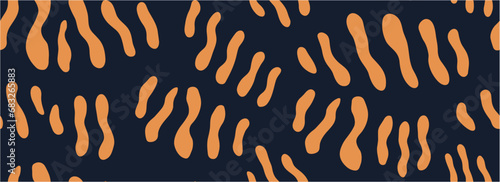 Vector Illustration. Spicy rice cake pattern wallpaper. Korean food. Vector drawing for Illustration. Facial hair style. Grunge squiggles. Seamless.