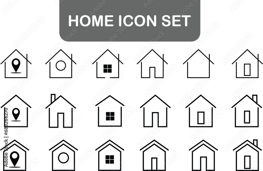 Set of the home icon