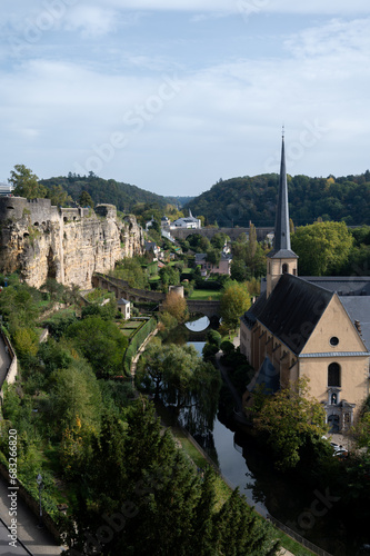 Views of Luxembourg or Luxembourg City capital city of Luxembourg country and one of de facto capitals of European Union