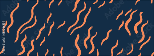 Vector tiger pattern. Striped skin wild animal tiger seamless pattern. Design for fabric, wallpaper, cover and other. Seamless background.