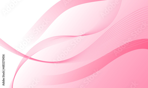 pink smooth lines waves curves with gradient abstract background