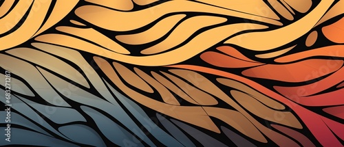 Wavy abstract background design with mellow colours. photo