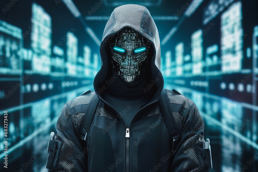 Cybercrime hacker. Concept of cybersecurity.